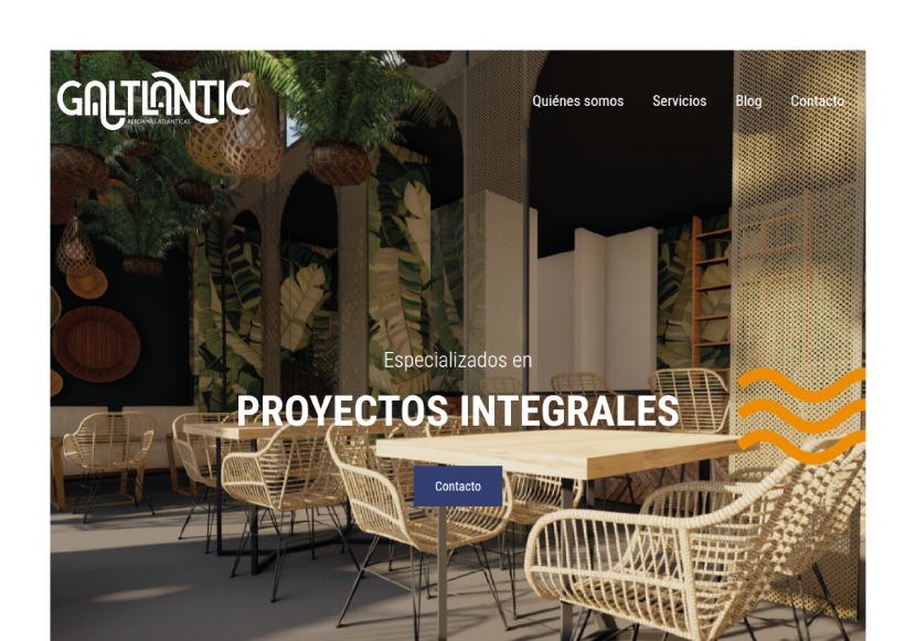 Página de inicio de Galtlantic, web corporativa desarrollada en WordPress por David Méndez.